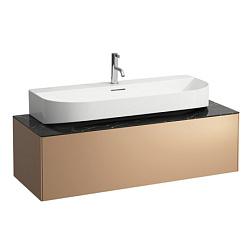 Модуль под раковину Sonar 117,7х45,7х34,1 см, медь/столешница черный мрамор, система push-to-open 4.0546.1.034.141.1 Laufen